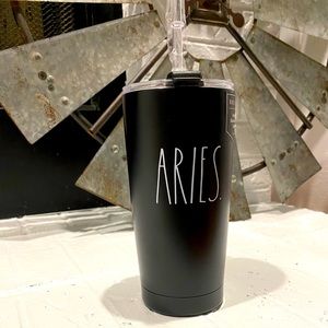 RAE DUNN Black Aries Zodiac Tumbler NWT
